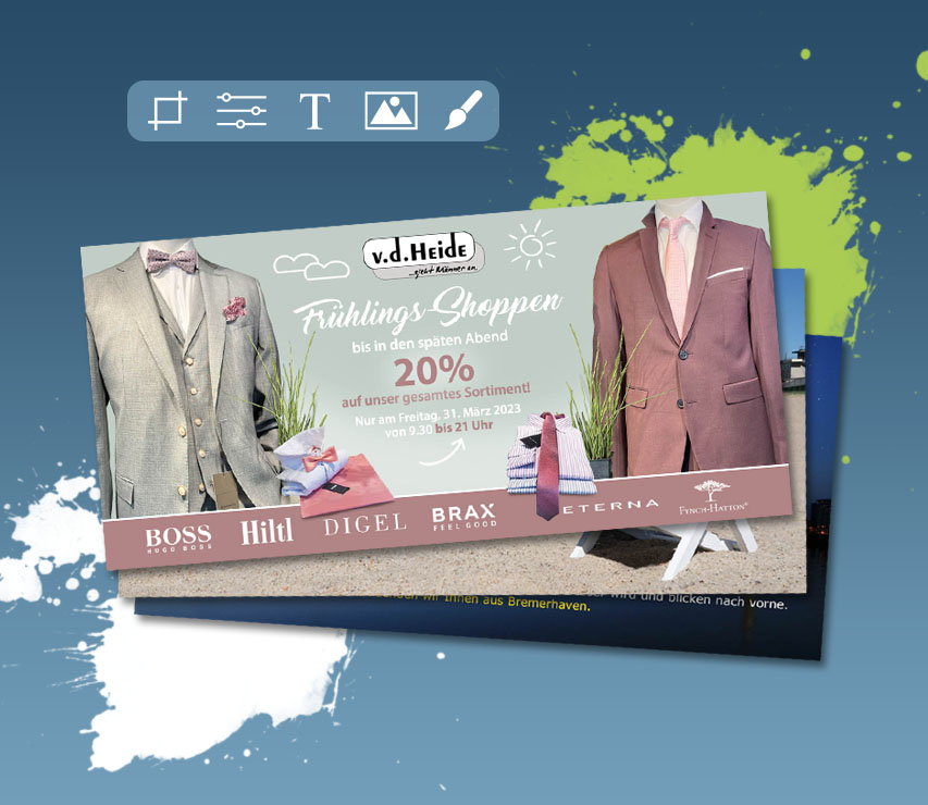 Werbekarten mobiler Banner