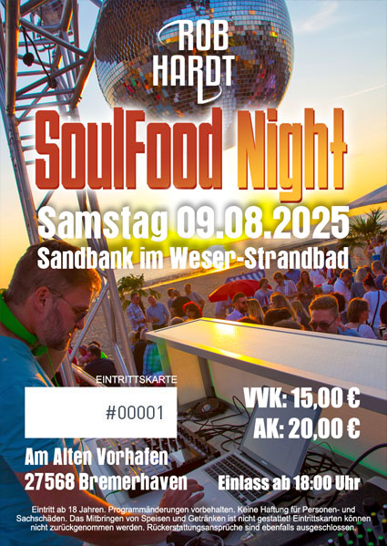 Eintrittskarte Soulfood Night 09.08.2025