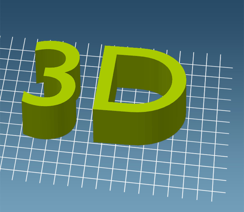 3D Text Mobil Banner