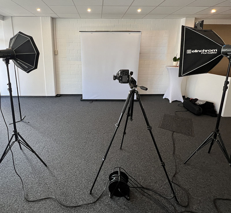 Mobiles Fotostudio in einem Geschäft