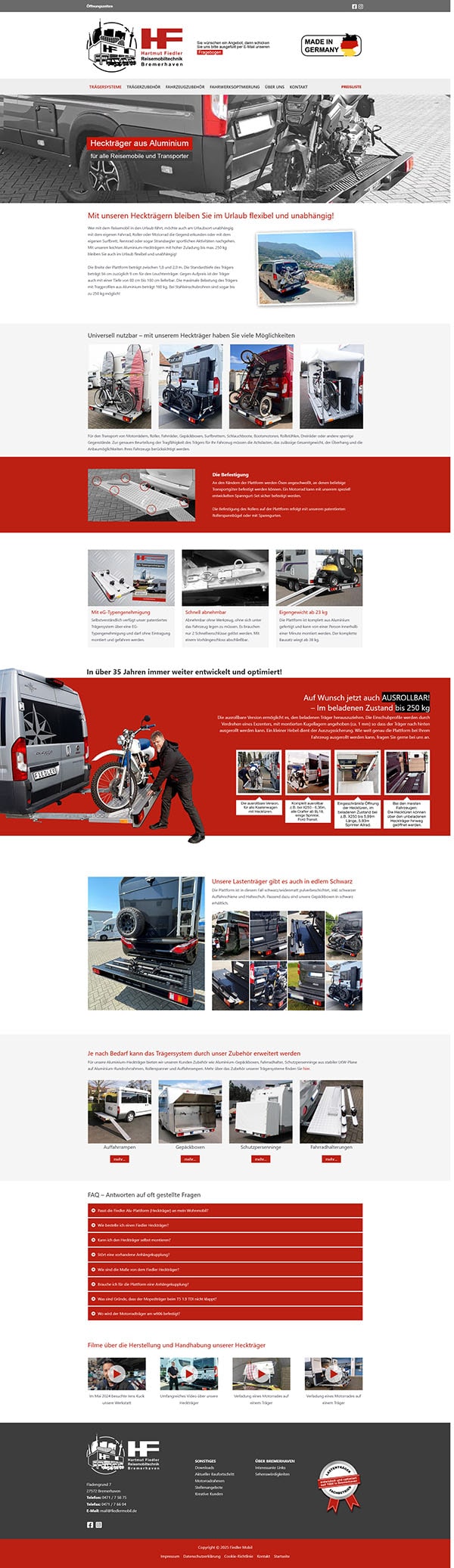 Internetseite Fiedler Mobil