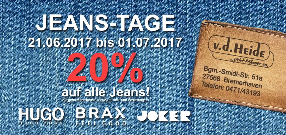 Werbekarte Jeanstage 2017
