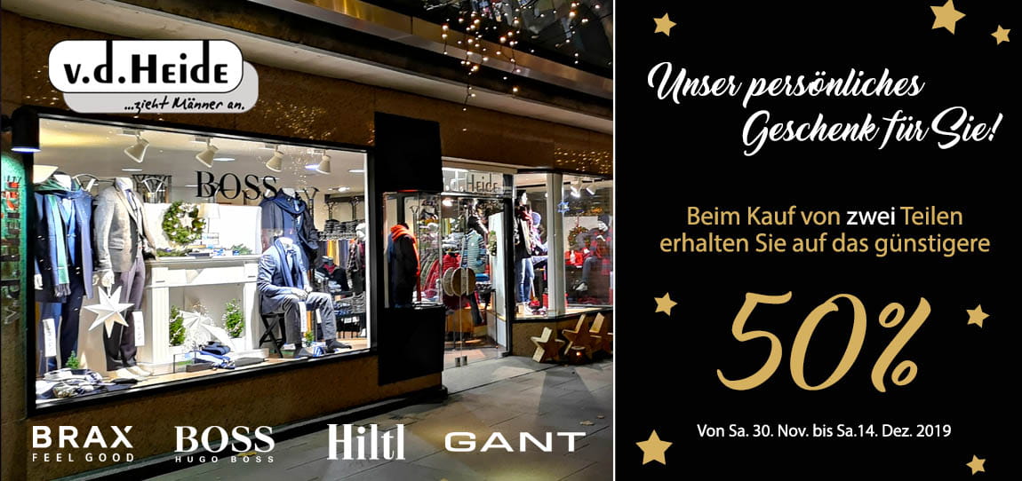 Werbekarte Weihnachtsangebot