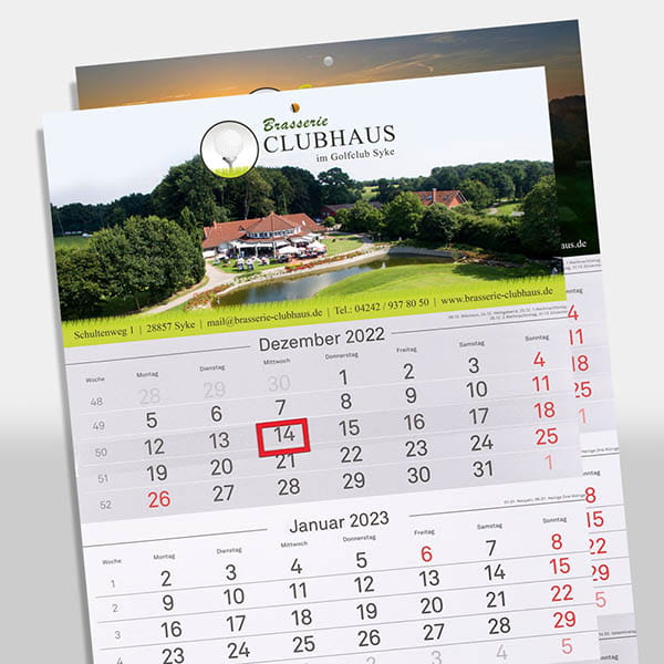 Individuell gestaltete Wandkalender