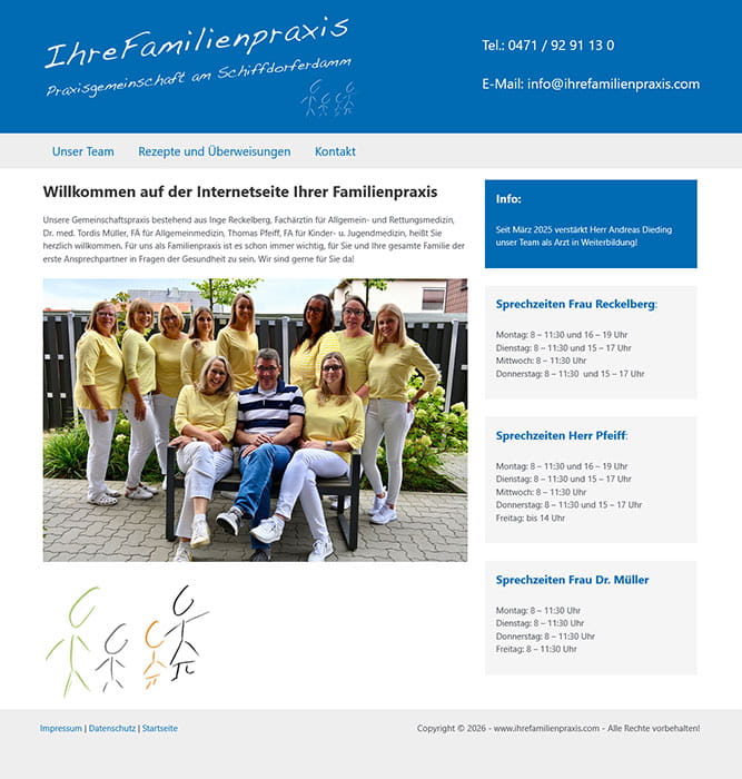 Vorschau der Internetseite Ihrer Familienpraxis